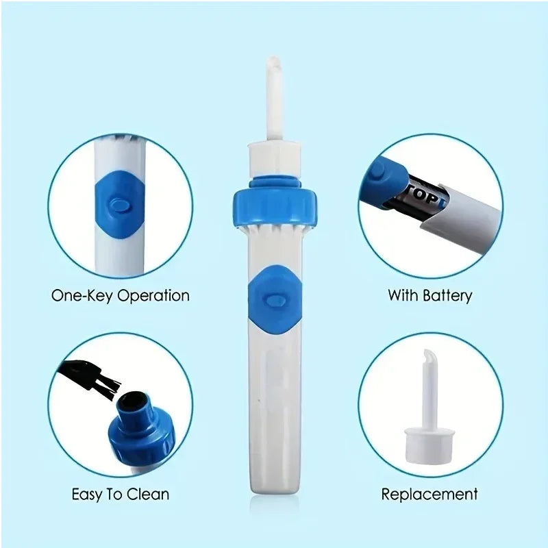 Revolutionary JUSTLANG Cordless Electric Ear Wax Remover - Experience Painless and Safe Ear Cleaning for All Ages